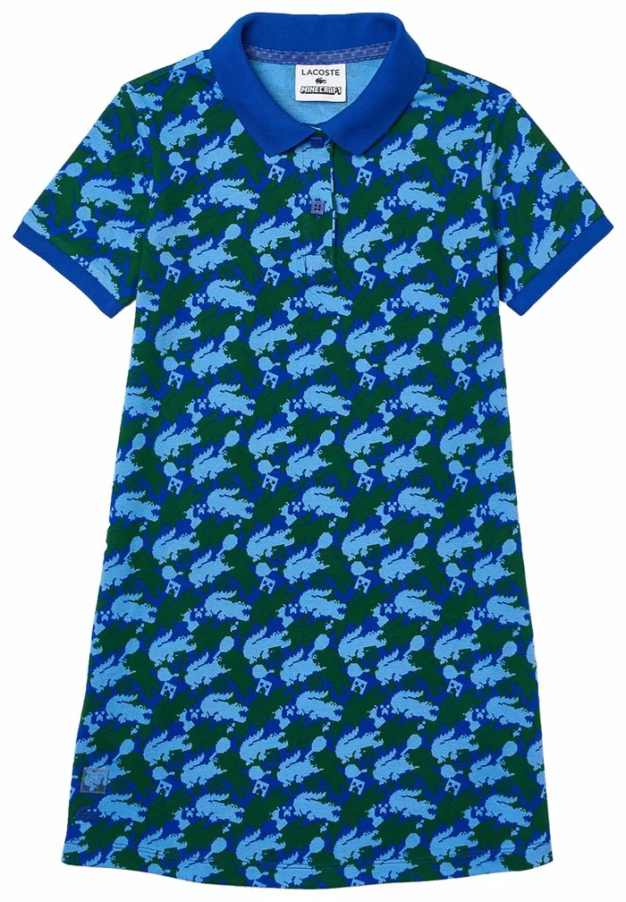 Lacoste MINECRAFT - Robe En Jersey - Bleu Vert Bleu 4 Lacoste MINECRAFT - Robe En Jersey - Bleu Vert Bleu – Image 4