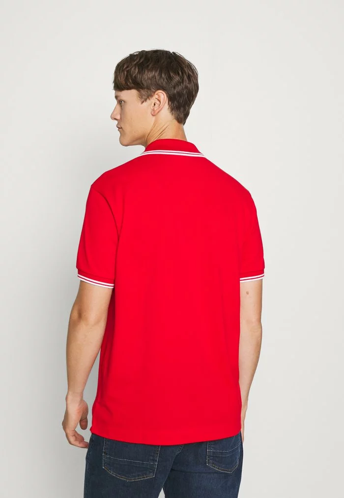 Lacoste Polo - Rouge/blanc 3 Lacoste Polo - Rouge/blanc – Image 3