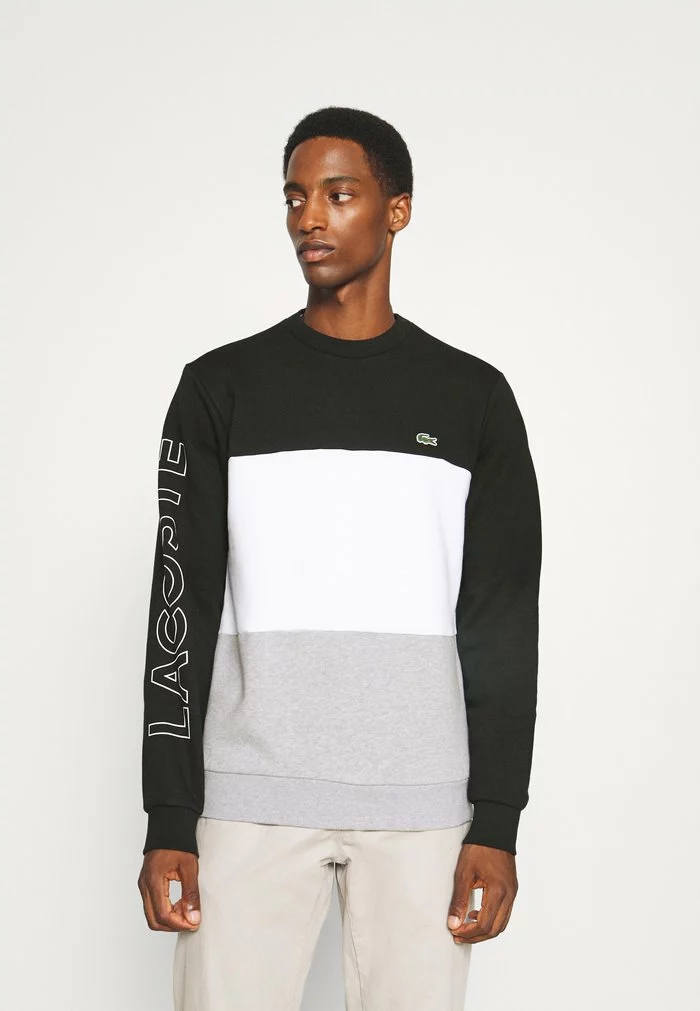 Lacoste Sweatshirt - Black/white Silver Chine 1 Lacoste Sweatshirt - Black/white Silver Chine