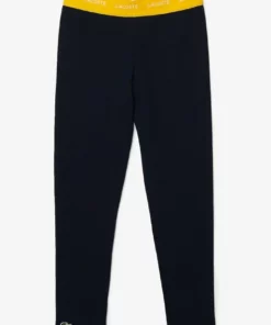 Lacoste Collants - Bleu Marine / Jaune