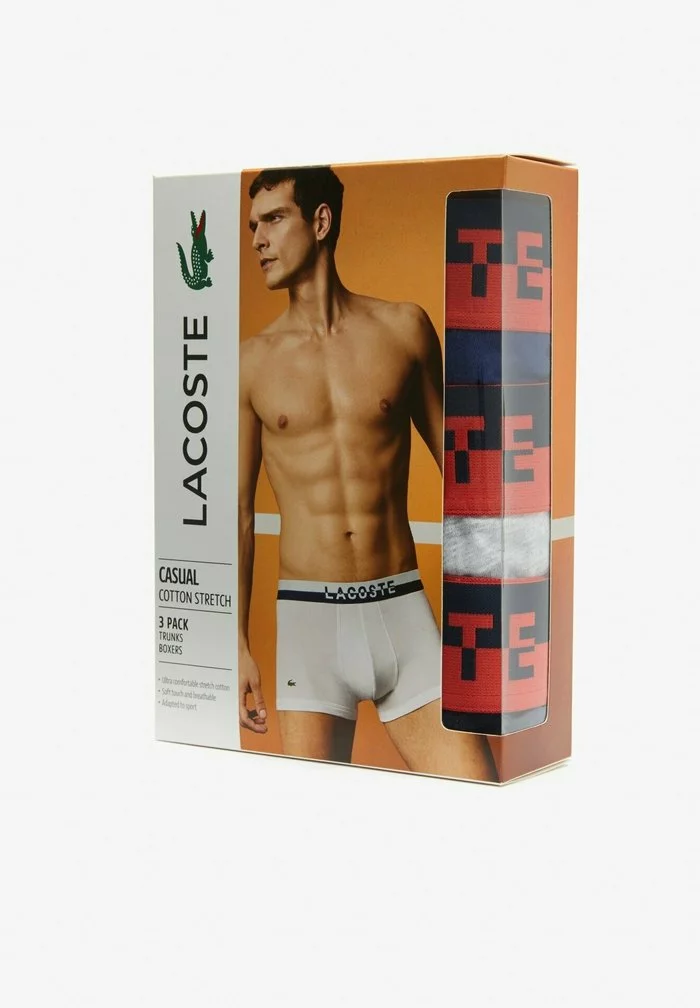 Lacoste 3 PACK - Shorty - Bleu Marine /gris Chine/rouge 6 Lacoste 3 PACK - Shorty - Bleu Marine /gris Chine/rouge – Image 6