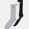 Lacoste 3 PACK - Chaussettes - Argent Chine/blanc/noir
