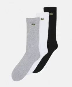 Lacoste 3 PACK - Chaussettes - Argent Chine/blanc/noir