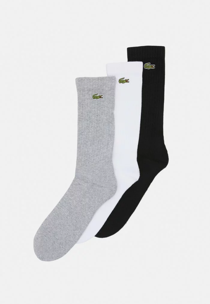 Lacoste 3 PACK - Chaussettes - Argent Chine/blanc/noir 1 Lacoste 3 PACK - Chaussettes - Argent Chine/blanc/noir