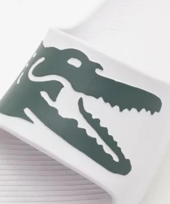Lacoste CROCO - Sandales De Bain - White/dark Green 11 Lacoste CROCO - Sandales De Bain - White/dark Green -Lacoste Soldes Magasin cbcbaa0cf19945dbab552c52349737d6