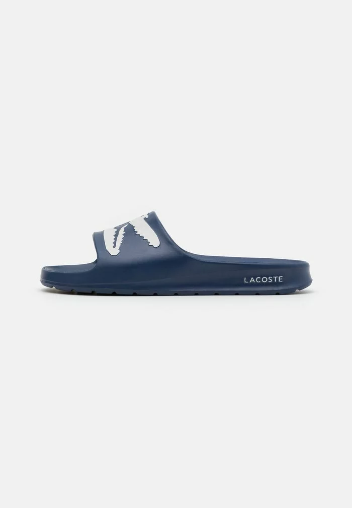 Lacoste CROCO - Sandales De Bain - Navy/white 1 Lacoste CROCO - Sandales De Bain - Navy/white