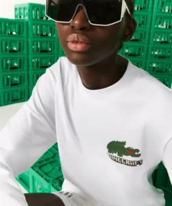 Lacoste MINECRAFT - T-shirt à Manches Longues - Blanc -Lacoste Soldes Magasin ccf53cf4509d4c7b880f85182252876f