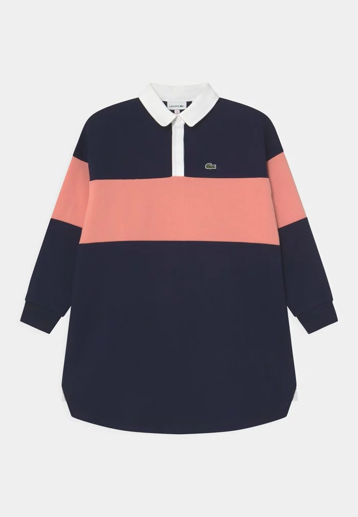 Lacoste Robe En Jersey - Navy Blue/elf Pink 1 Lacoste Robe En Jersey - Navy Blue/elf Pink