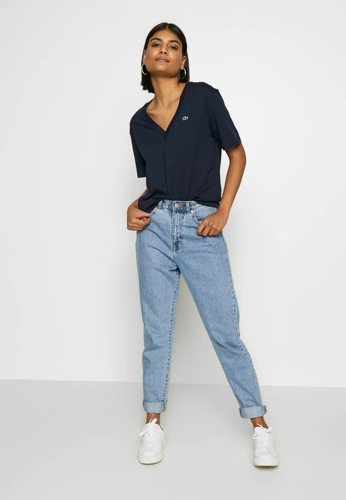 Lacoste T-shirt Basique - Navy Blue 2 Lacoste T-shirt Basique - Navy Blue – Image 2