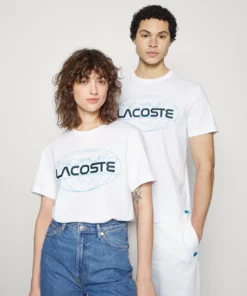 Lacoste EXCLUSIVE UNISEX GUEOE - T-shirt Imprimé - White