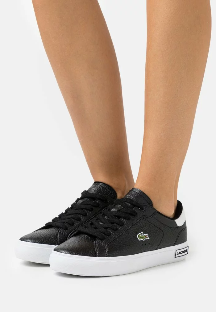 Lacoste POWERCOURT - Baskets Basses - Black/white 1 Lacoste POWERCOURT - Baskets Basses - Black/white