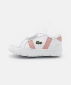 Lacoste SIDELINE CRIB - Chaussons Pour Bébé - White/light Pink
