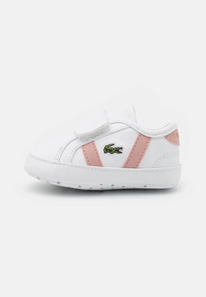 Lacoste SIDELINE CRIB - Chaussons Pour Bébé - White/light Pink 1 Lacoste SIDELINE CRIB - Chaussons Pour Bébé - White/light Pink