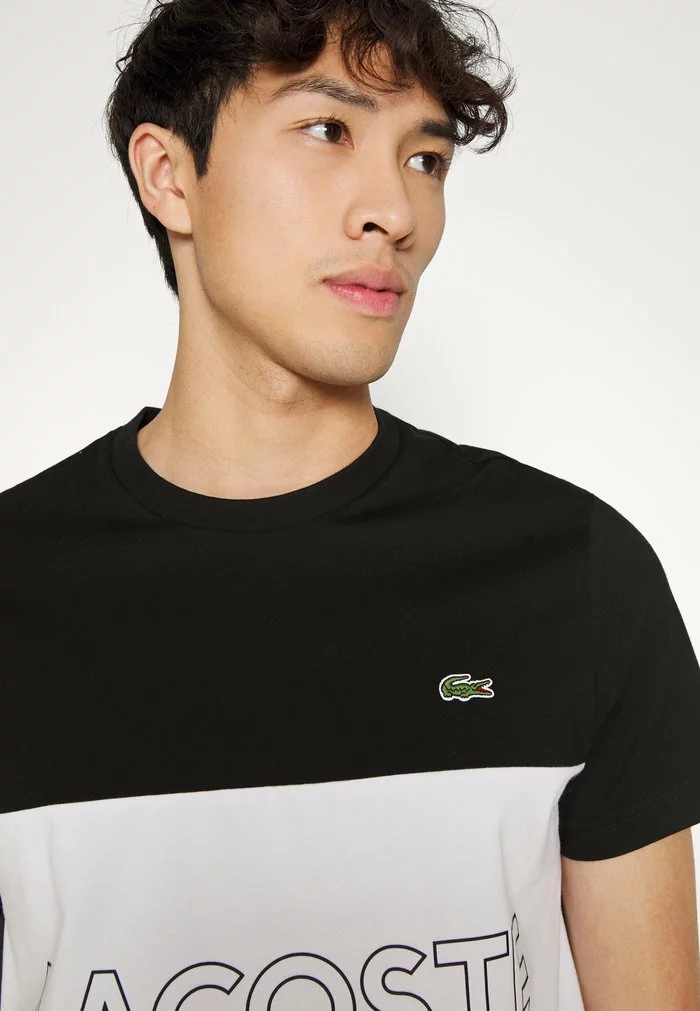 Lacoste T-shirt Imprimé - Black/white/grey 4 Lacoste T-shirt Imprimé - Black/white/grey – Image 4