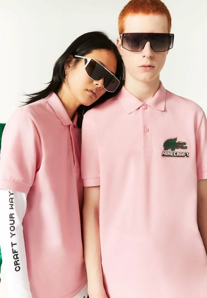 Lacoste MINECRAFT - Polo - Rose 1 Lacoste MINECRAFT - Polo - Rose