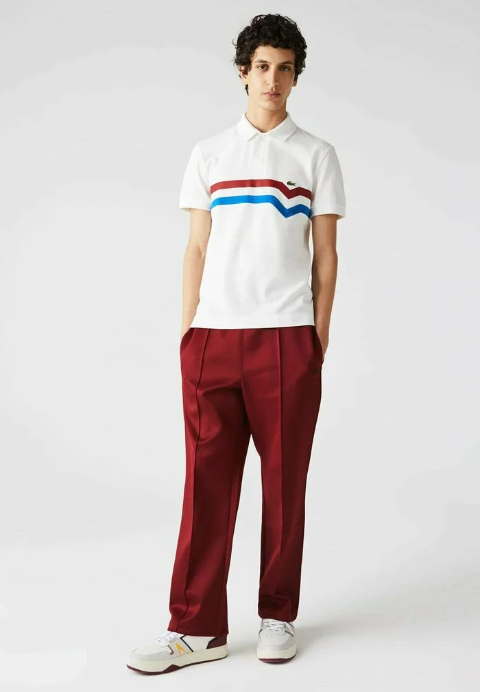 Lacoste SHORT SLEEVE - Polo - Blanc/rouge/bleu 2 Lacoste SHORT SLEEVE - Polo - Blanc/rouge/bleu – Image 2