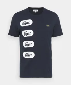 Lacoste T-shirt Imprimé - Marine -Lacoste Soldes Magasin db4bb247c9664a24889cbdfdd01b6fcf
