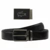 Lacoste REVERSIBLE CURVED BOX SET - Ceinture - Black/dark Brown