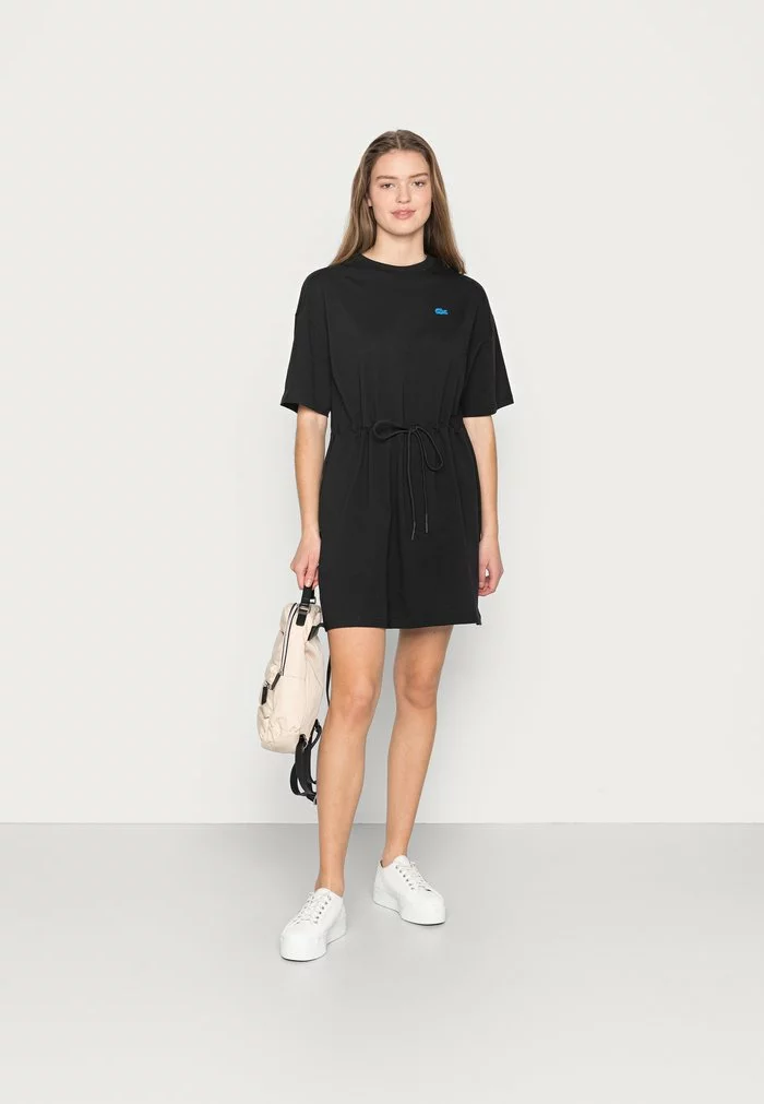 Lacoste EXCLUSIVE - Robe En Jersey - Black 2 Lacoste EXCLUSIVE - Robe En Jersey - Black – Image 2