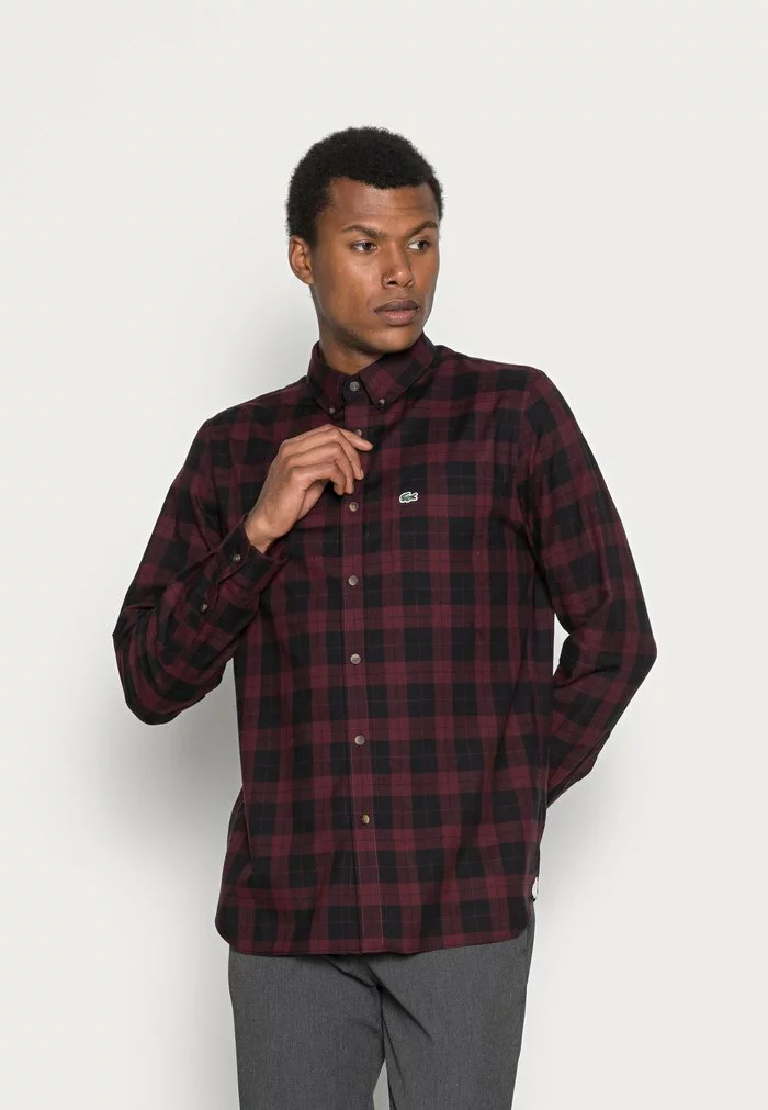 Lacoste Chemise - Black Vine Chine 1 Lacoste Chemise - Black Vine Chine