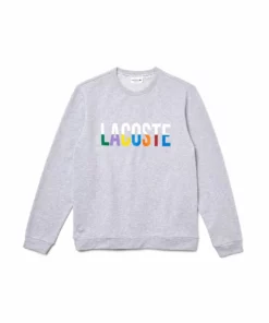 Lacoste Sweatshirt - Gris Chine/ Blanc -Lacoste Soldes Magasin dfed8b4e035f44a3be0c109519def7ad
