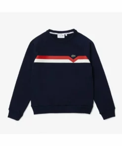 Lacoste Sweatshirt - Bleu Marine Blanc Rouge -Lacoste Soldes Magasin e00e4e2c9bfb4576bd36e280d8b66c06
