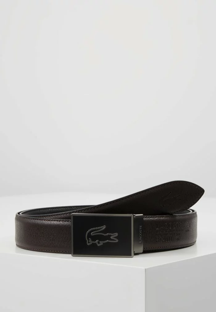 Lacoste REVERSIBLE CURVED BOX SET - Ceinture - Black/dark Brown 8 Lacoste REVERSIBLE CURVED BOX SET - Ceinture - Black/dark Brown – Image 8