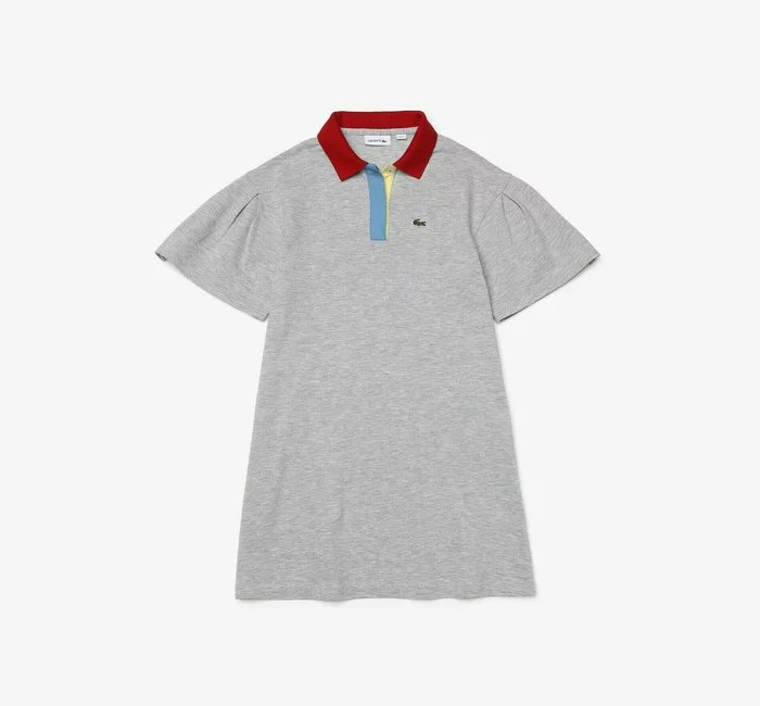 Lacoste Robe De Jour - Gris Chine / Blanc 4 Lacoste Robe De Jour - Gris Chine / Blanc – Image 4