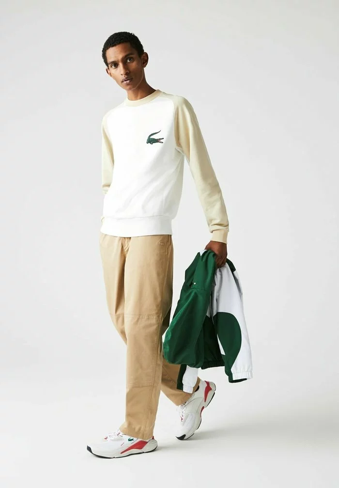 Lacoste Sweatshirt - Blanc Beige 1 Lacoste Sweatshirt - Blanc Beige
