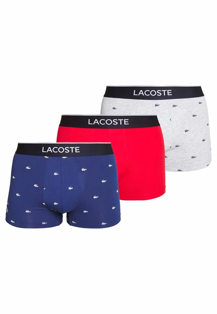 Lacoste 3 PACK - Shorty - Methylene/silver Chine/red 4 Lacoste 3 PACK - Shorty - Methylene/silver Chine/red – Image 4
