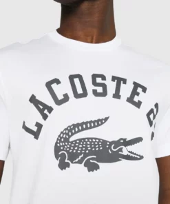 Lacoste T-shirt Imprimé - Blanc -Lacoste Soldes Magasin e5cf25067a1240a7ab9bad0e32139e6b