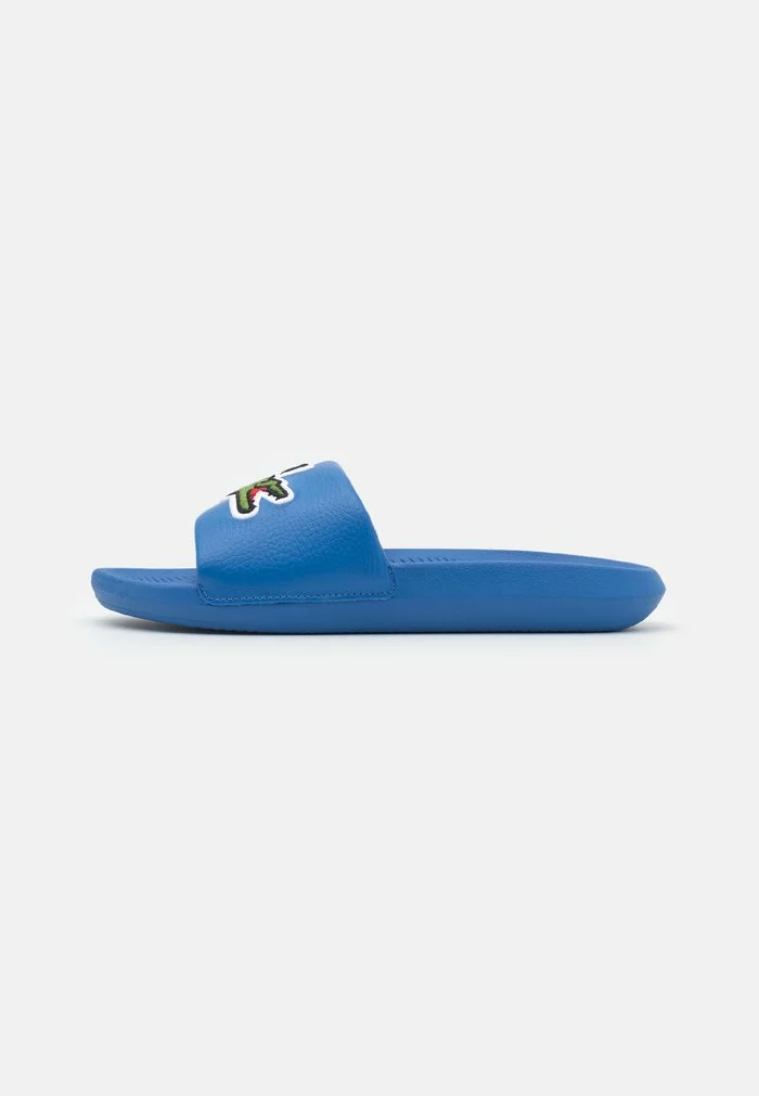 Lacoste CROCO SLIDE - Mules - Blue/green 1 Lacoste CROCO SLIDE - Mules - Blue/green