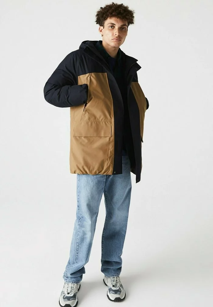 Lacoste Veste D'hiver - Bleu Marine Marron 1 Lacoste Veste D'hiver - Bleu Marine Marron