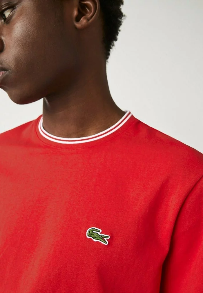 Lacoste T-shirt Basique - Rouge/blanc 4 Lacoste T-shirt Basique - Rouge/blanc – Image 4