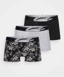 Lacoste NUA 3 PACK - Shorty - Black/white/silver Chine -Lacoste Soldes Magasin e89bc78c11a847c7a1c939b0c45dc56b