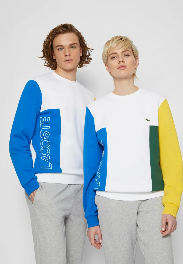 Lacoste UNISEX - Sweatshirt - White/blue Royal/broom/green 3 Lacoste UNISEX - Sweatshirt - White/blue Royal/broom/green – Image 3