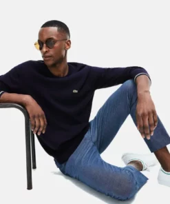 Lacoste Sweatshirt - Bleu Marine / Blanc 11 Lacoste Sweatshirt - Bleu Marine / Blanc -Lacoste Soldes Magasin eb855678e1aa4d9693cffe15d33a51a8