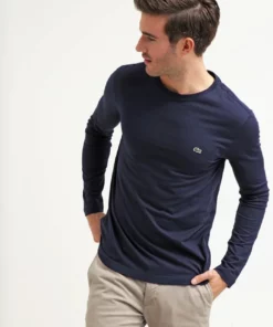 Lacoste T-shirt à Manches Longues - Navy Blue
