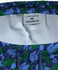 Lacoste Short De Bain - Bleu Vert Bleu -Lacoste Soldes Magasin ecb31e68db5d482ca794efbe4e4e8138