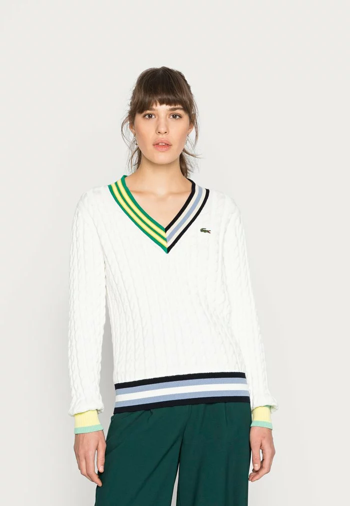 Lacoste Pullover - Flour/multico 1 Lacoste Pullover - Flour/multico