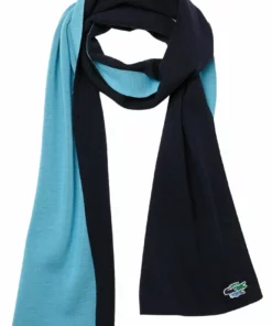 Lacoste Écharpe - Bleu Marine Bleu