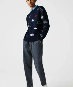 Lacoste Pullover - Bleu Marine Blanc