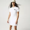 Lacoste Robe En Jersey - Blanc