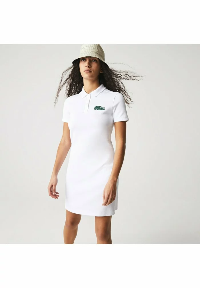 Lacoste Robe En Jersey - Blanc 1 Lacoste Robe En Jersey - Blanc