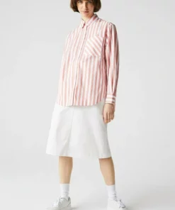 Lacoste DAMES - Chemisier - Rose Blanc
