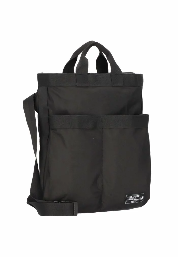 Lacoste SHOPPING CROC - Sac Bandoulière - Noir 4 Lacoste SHOPPING CROC - Sac Bandoulière - Noir – Image 4