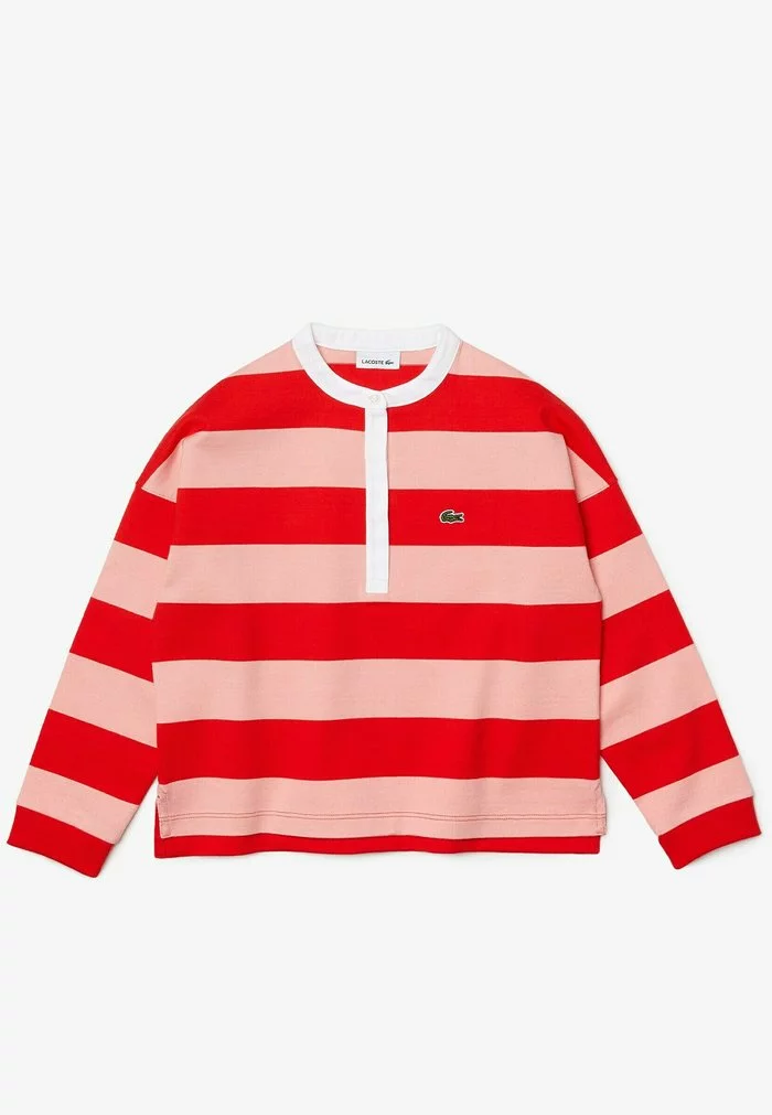 LACOSTE POLO ML - T-shirt à Manches Longues - Rouge Rose Jaune 1 LACOSTE POLO ML - T-shirt à Manches Longues - Rouge Rose Jaune
