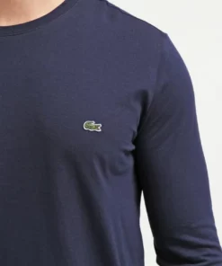 Lacoste T-shirt à Manches Longues - Navy Blue -Lacoste Soldes Magasin f58542283e0a4b34b6341137c7615838