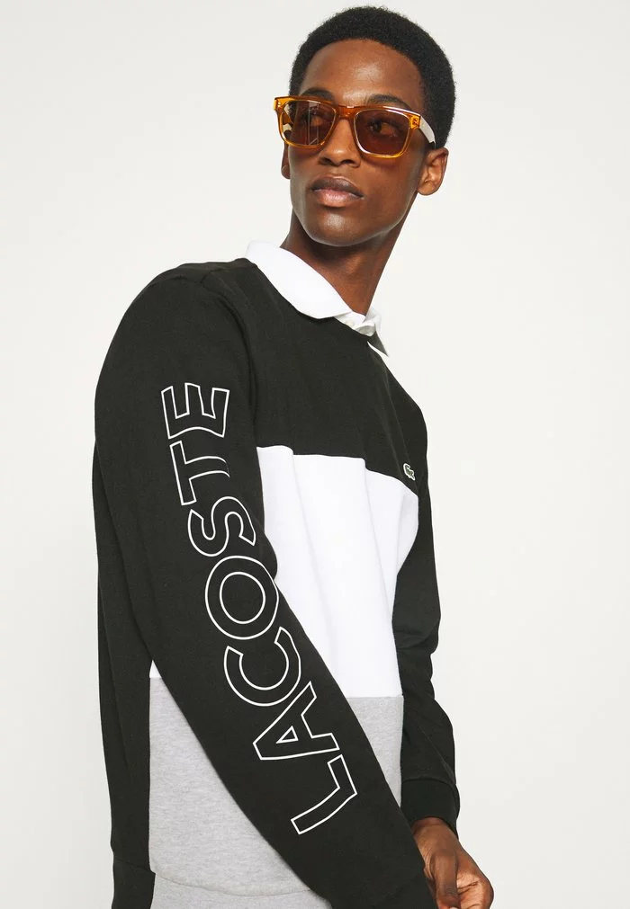 Lacoste Sweatshirt - Black/white Silver Chine 4 Lacoste Sweatshirt - Black/white Silver Chine – Image 4