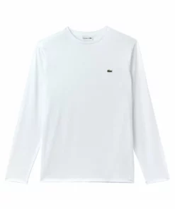 Lacoste TH6712 - T-shirt à Manches Longues - White